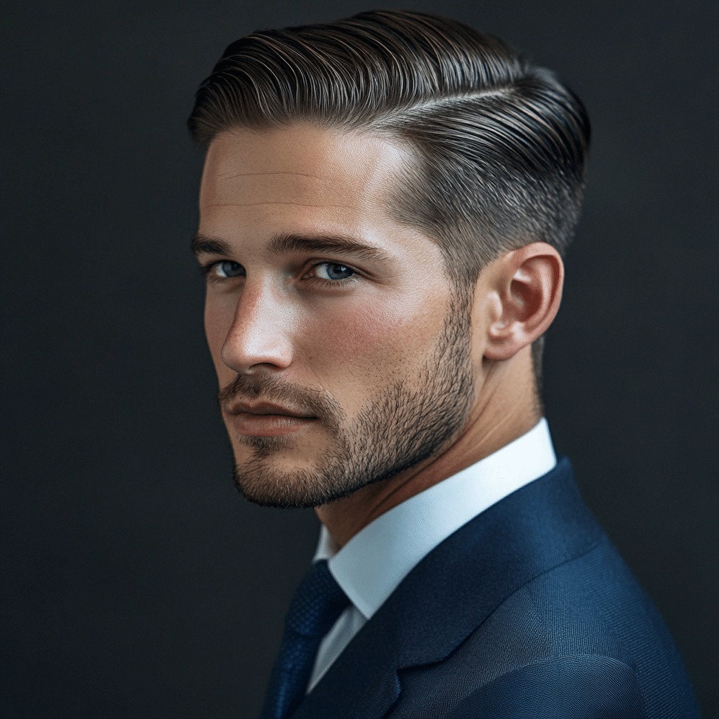 comb over business haircut for men