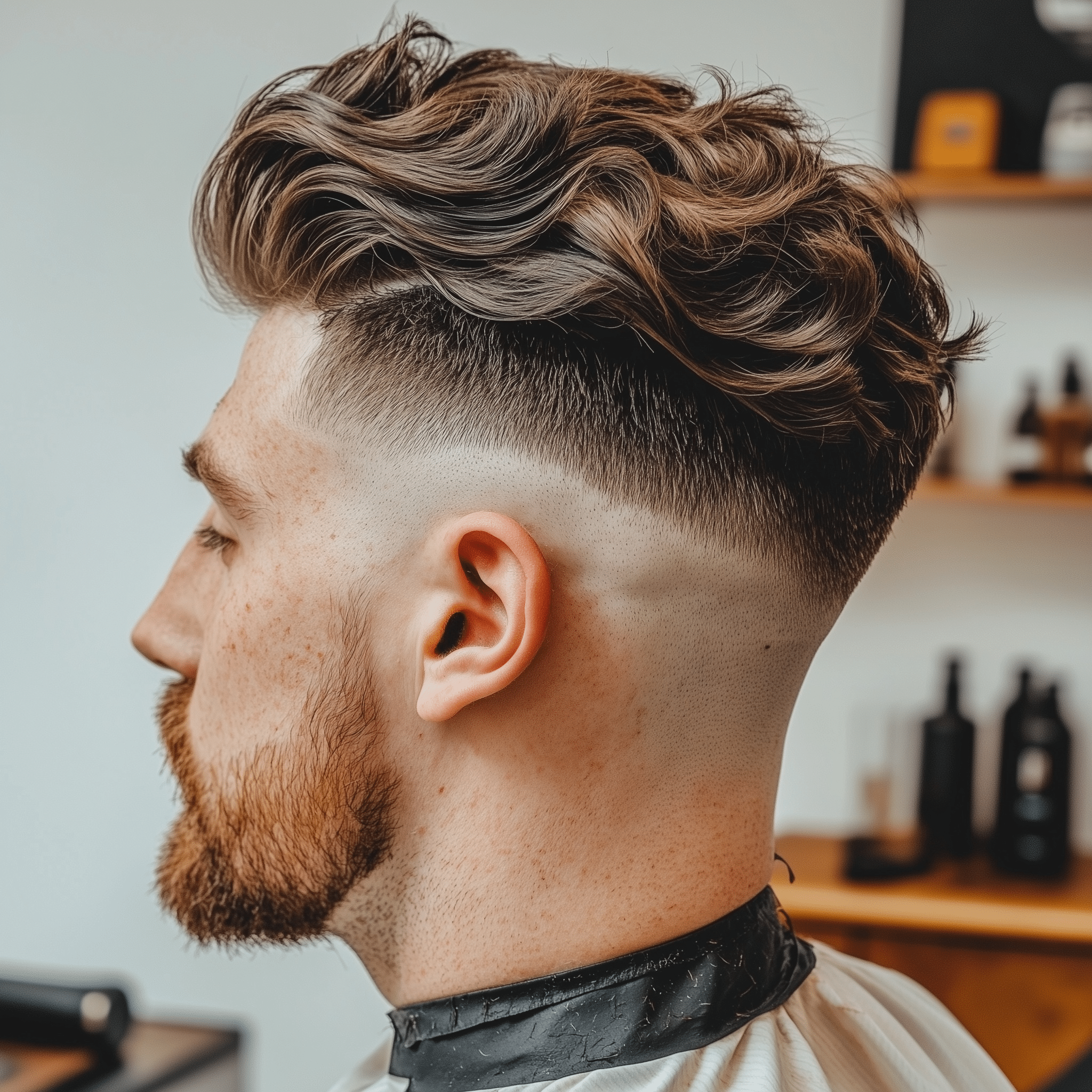 tousled undercut wavy hair for men - messy haircuts for men