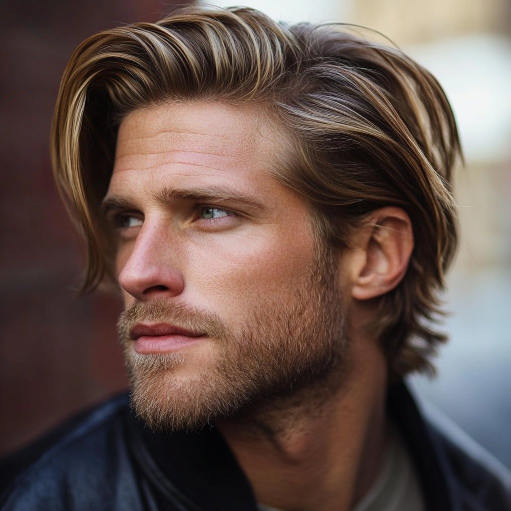 mid length haircut with longer layers on front