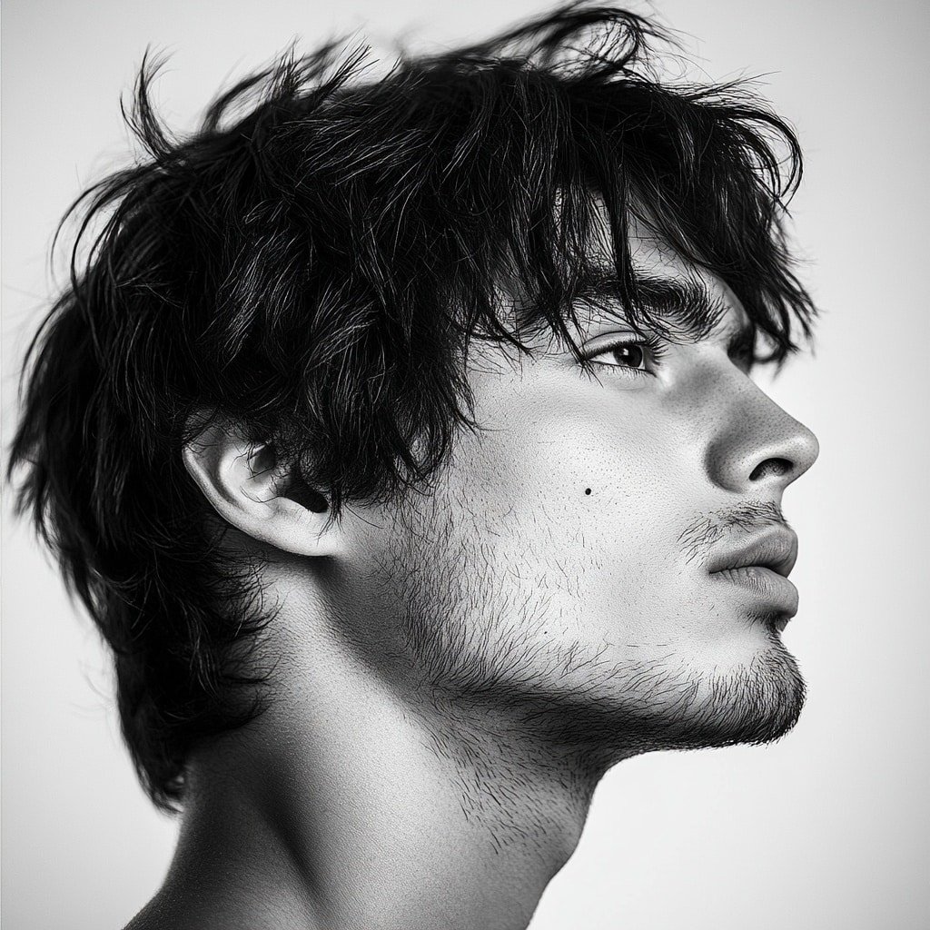 shaggy layered haircut for men