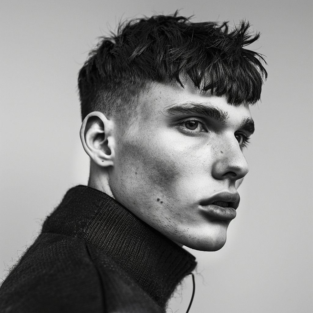 a guy with layered hair