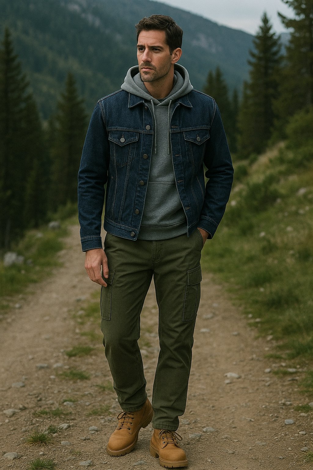 what to wear with a jean jacket mens