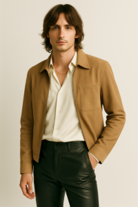 1970s shaggy guy with retro oufit