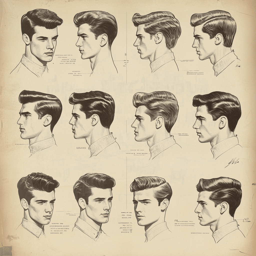 barber shop hairstyle charts
