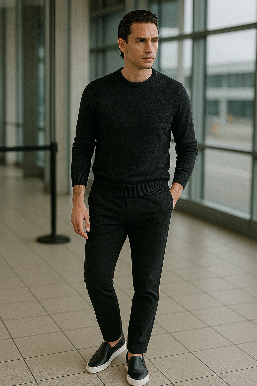 business travel outfit for men
