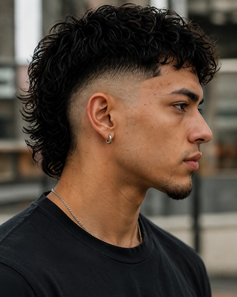 drop fade mullet