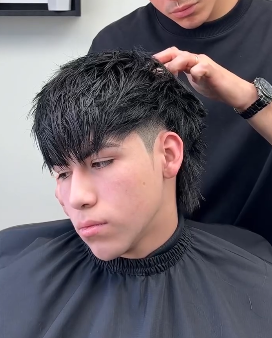 modern mullet straight hair