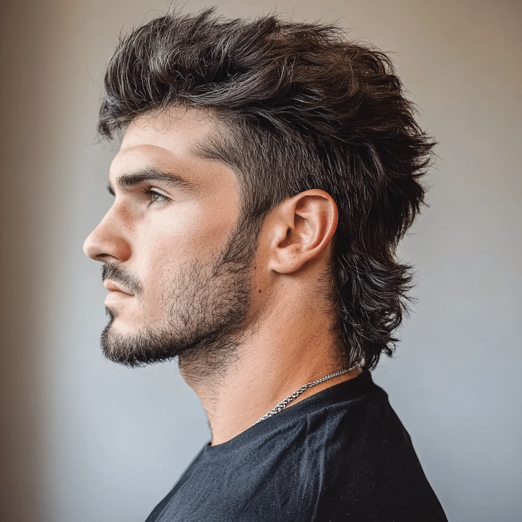 modern mullet with taper
