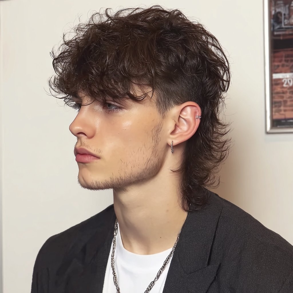 wavy modern mullet