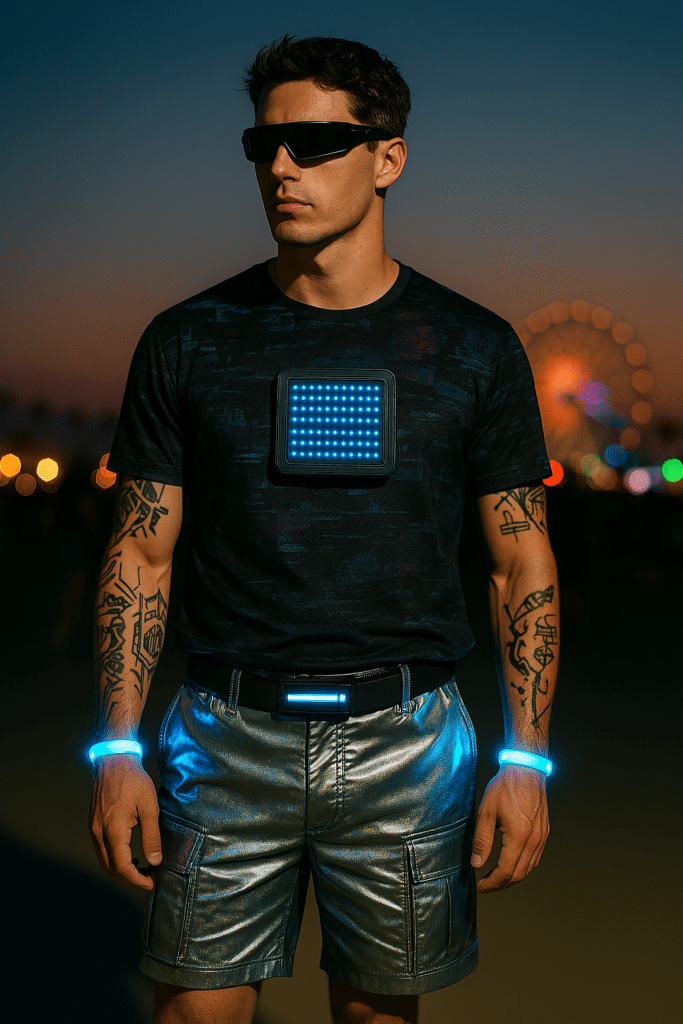 party outfit with led panel