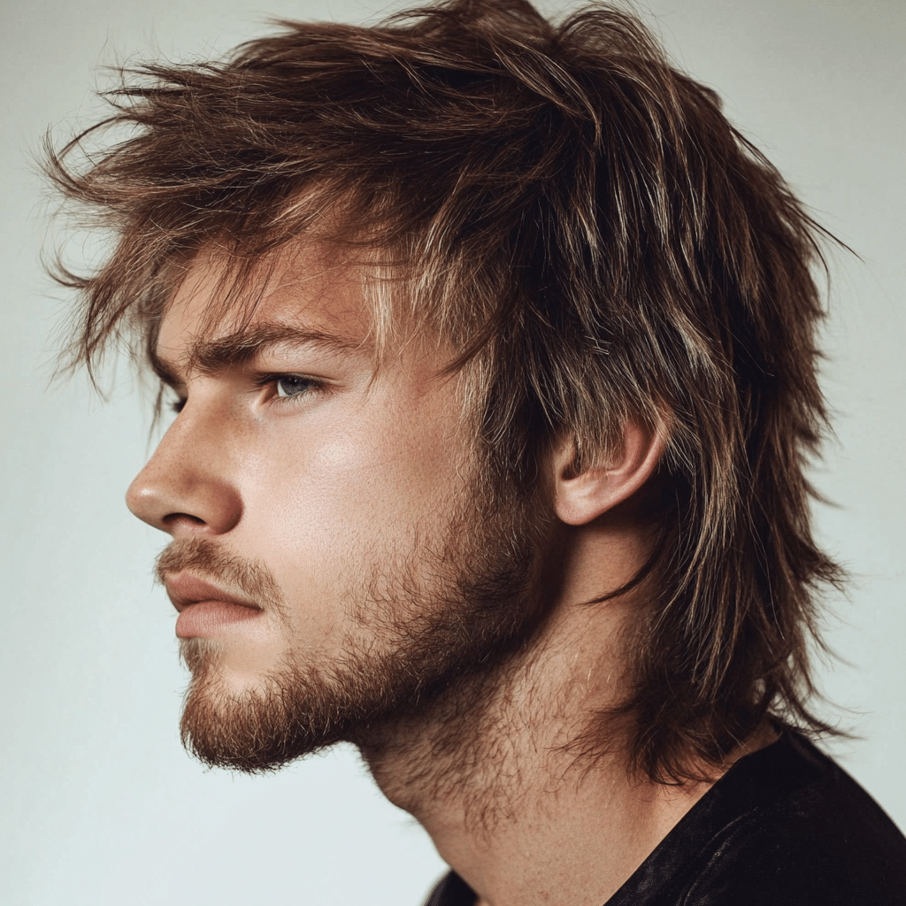 shaggy modern mullet