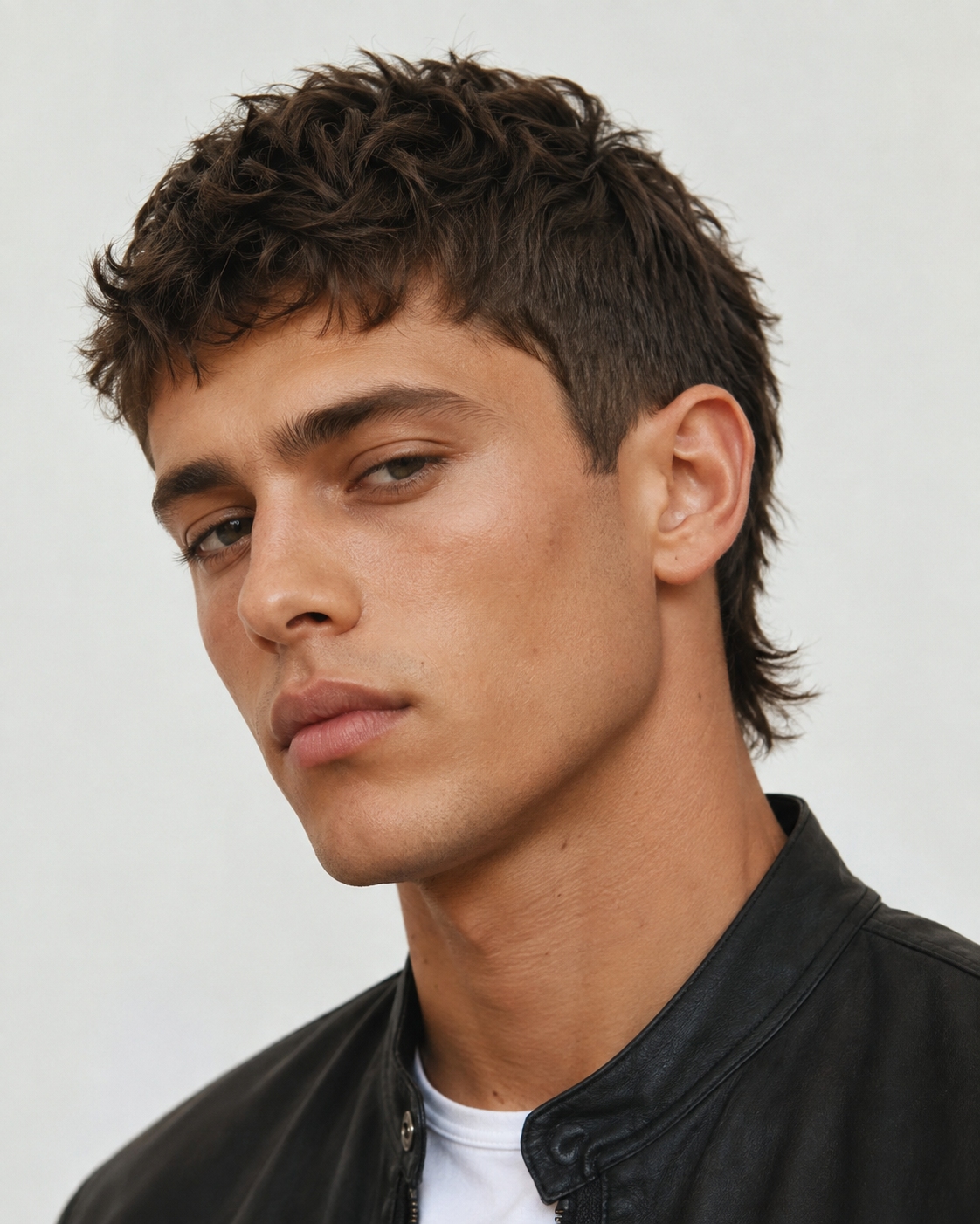 short mini mullet haircut with subtle nape length