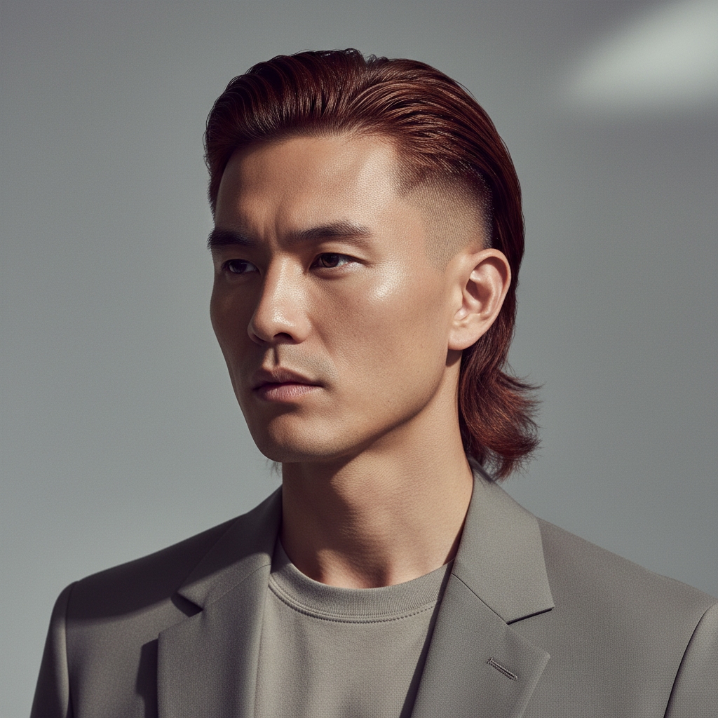 slicked back haircut