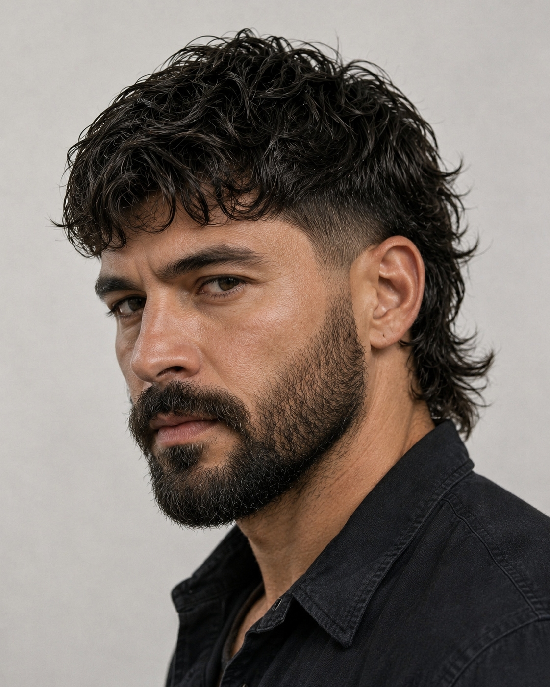 thick hair modern mullet haircut