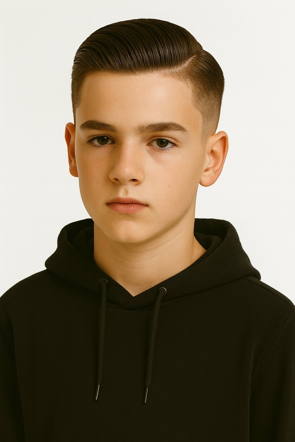 boys hard part comb over hairstyle