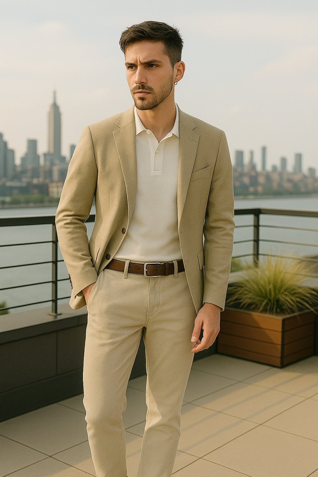 linen summer jacket men