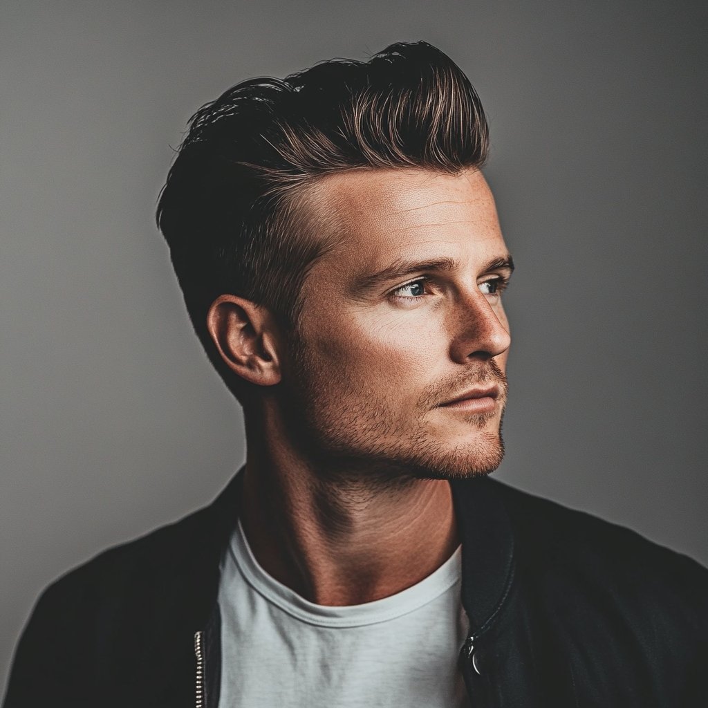classic quiff haircut for men