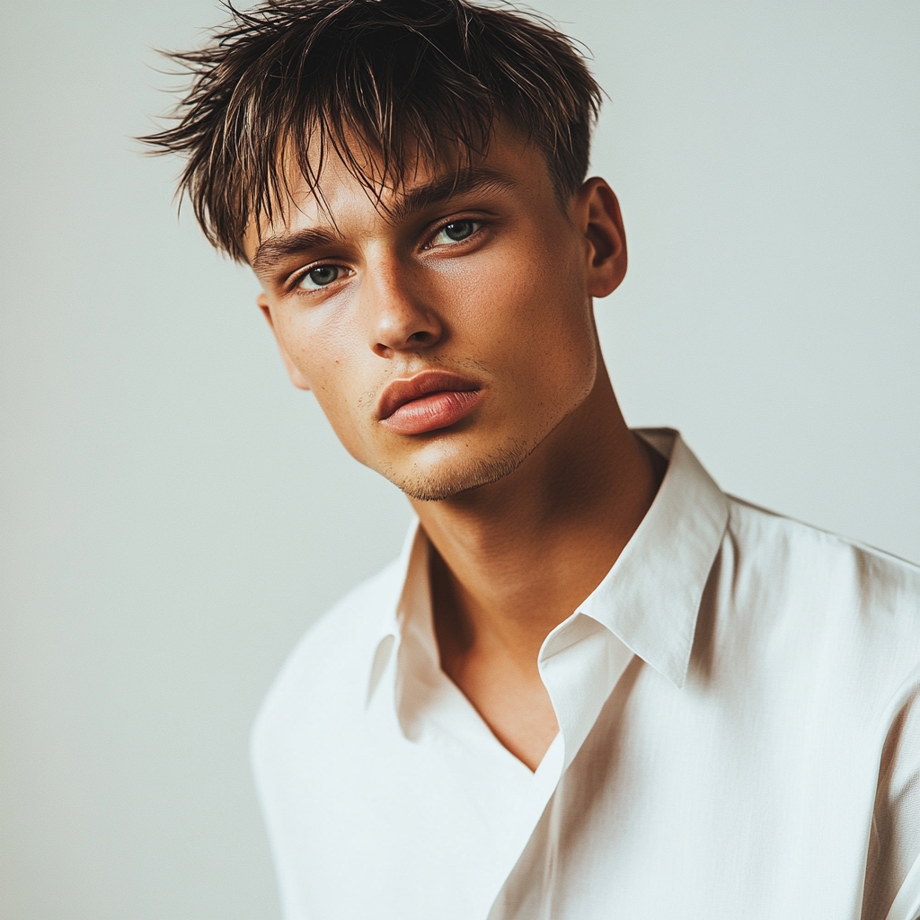 styling straight hair for men