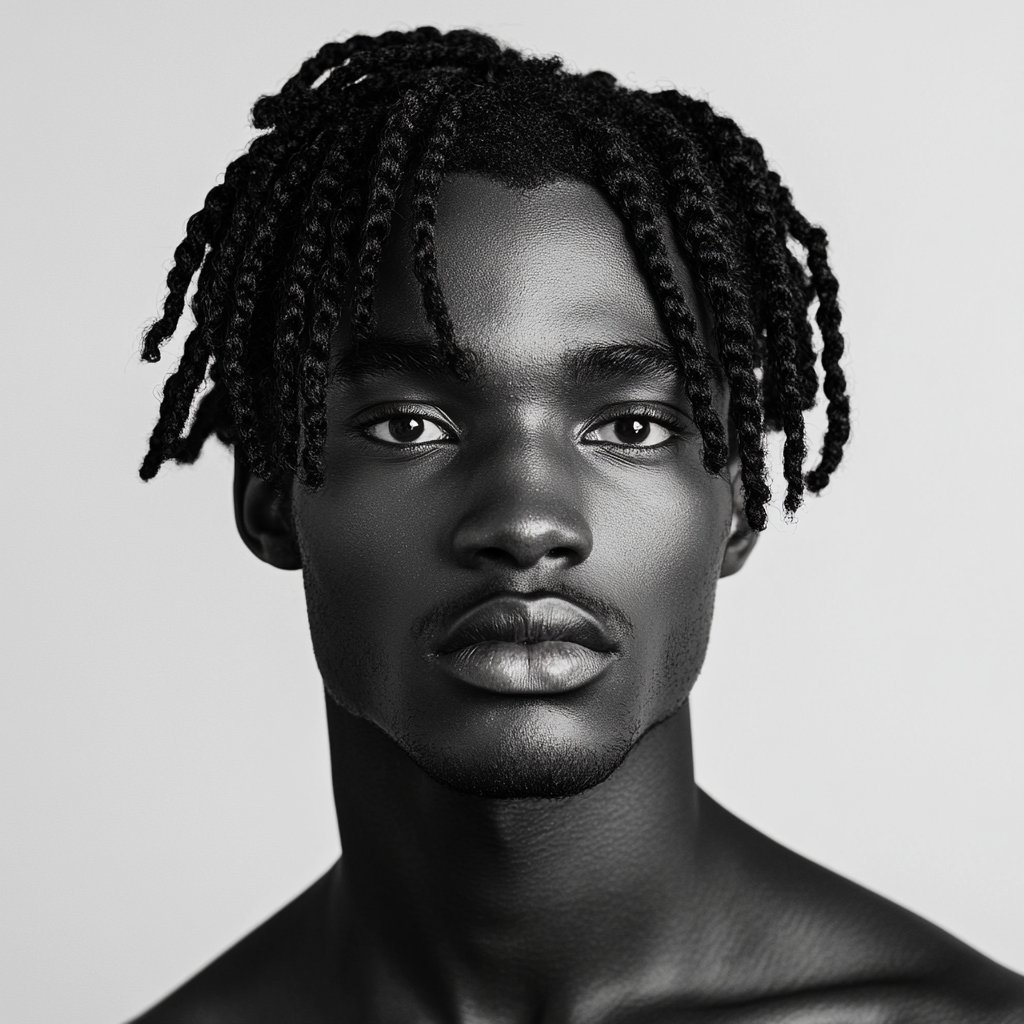 a boy with a twist hairstyle