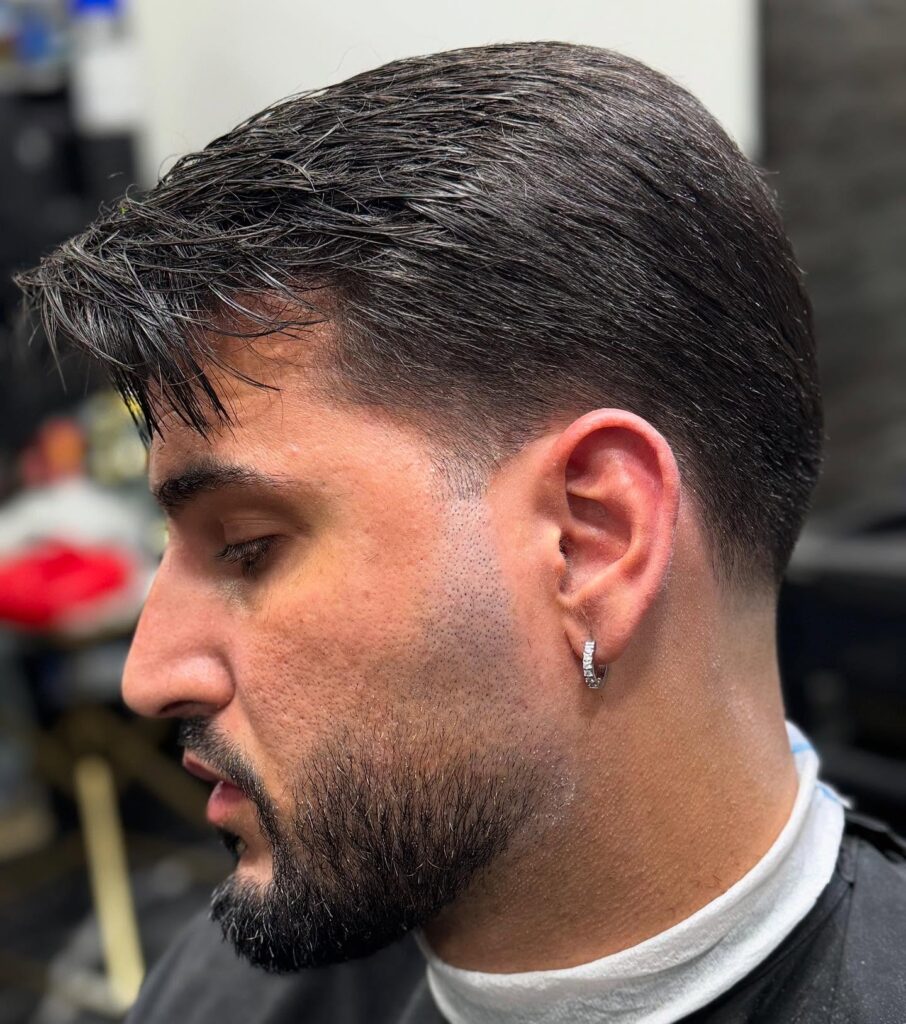 low taper fade straight hair