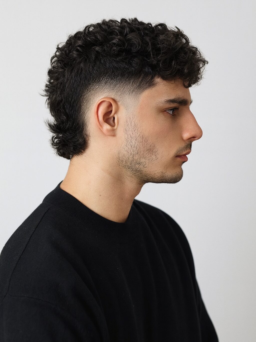 modern short mullet