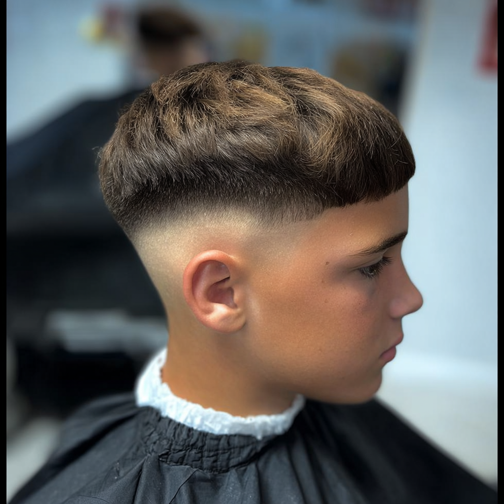 boys fade haircut - mid drop fade