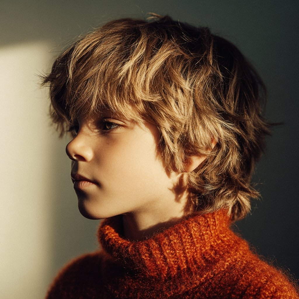 boys messy haircut