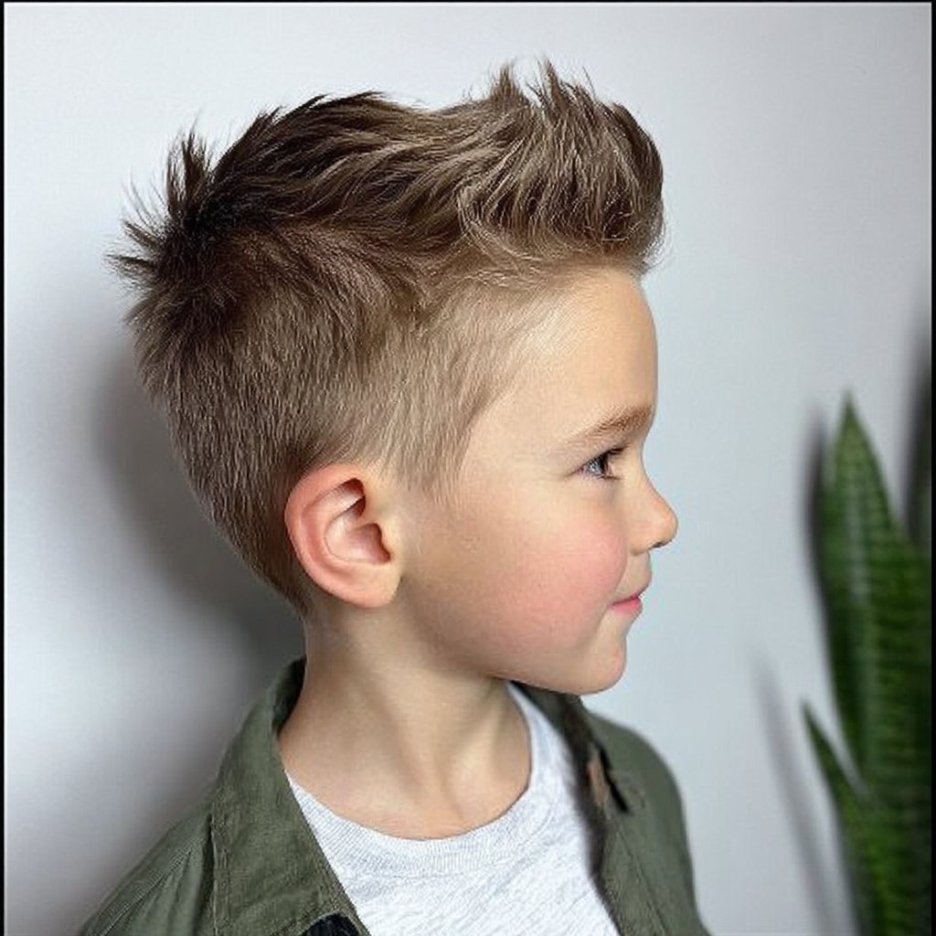 a boy with a quiff