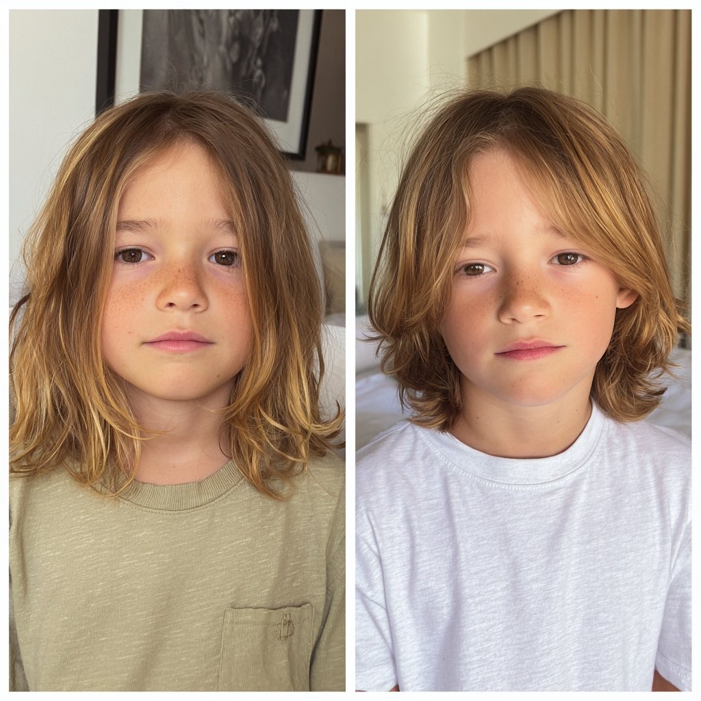 boys surfer hair