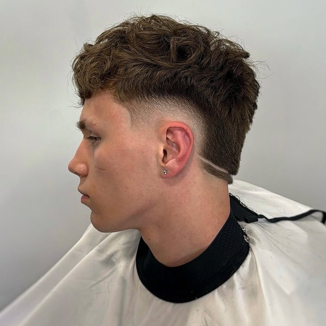 burst fade with line and messy texture