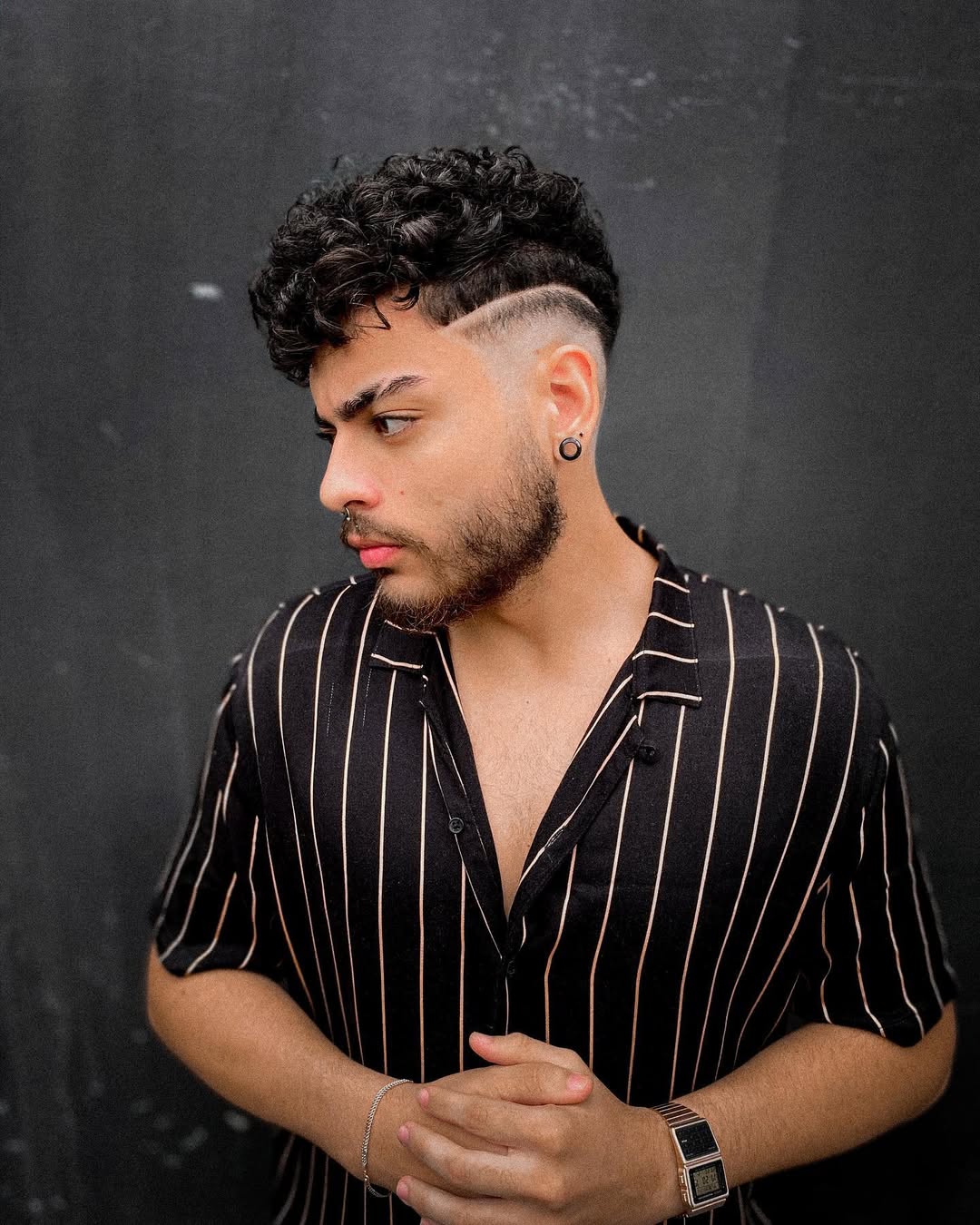 curly quiff haircut