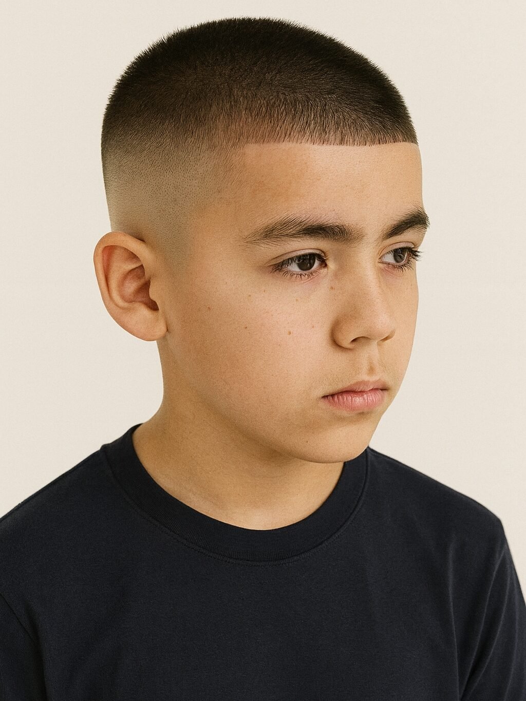 sharp caesar fade haircut