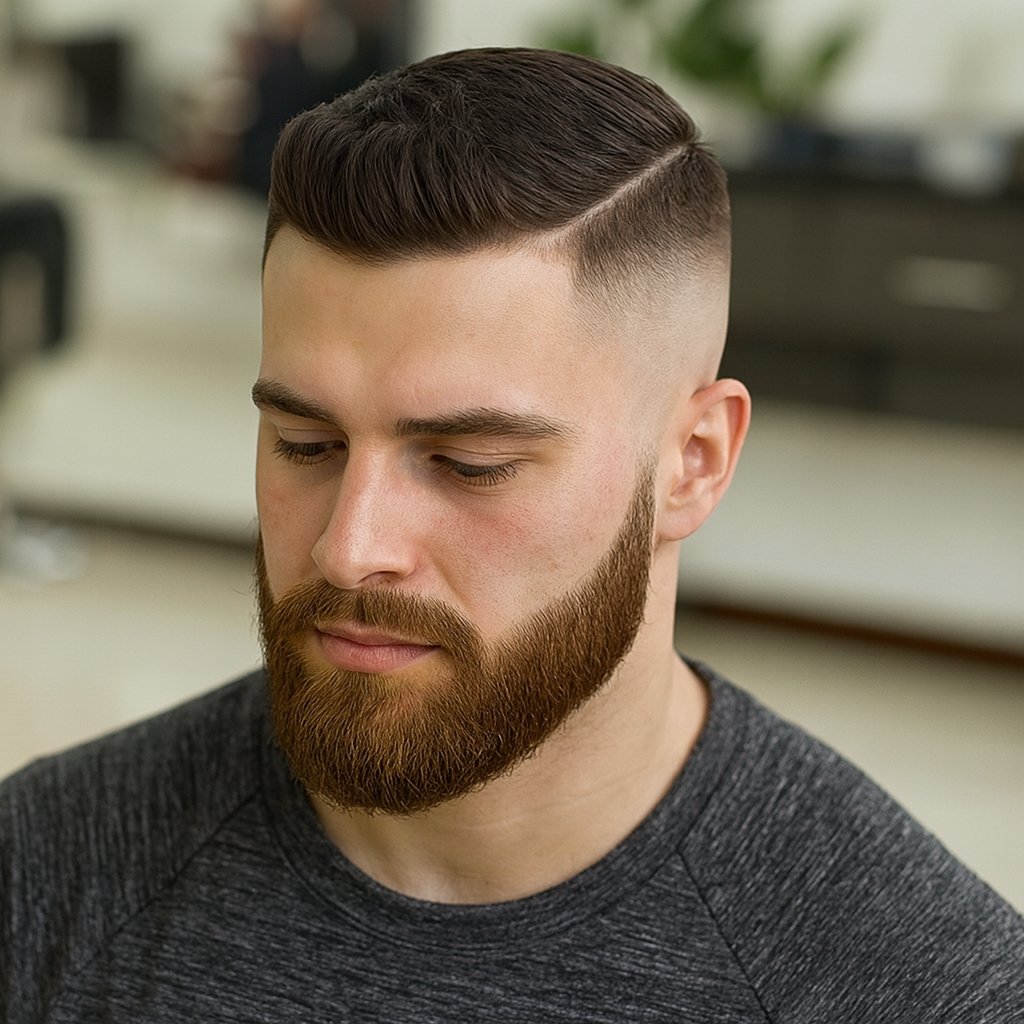 a hard part with a skin fade