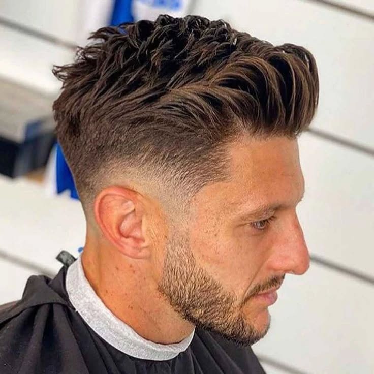 classic quiff with low fade