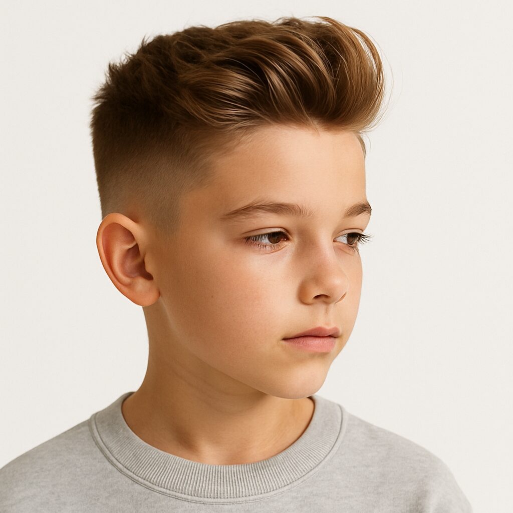 quiff with fade for boys
