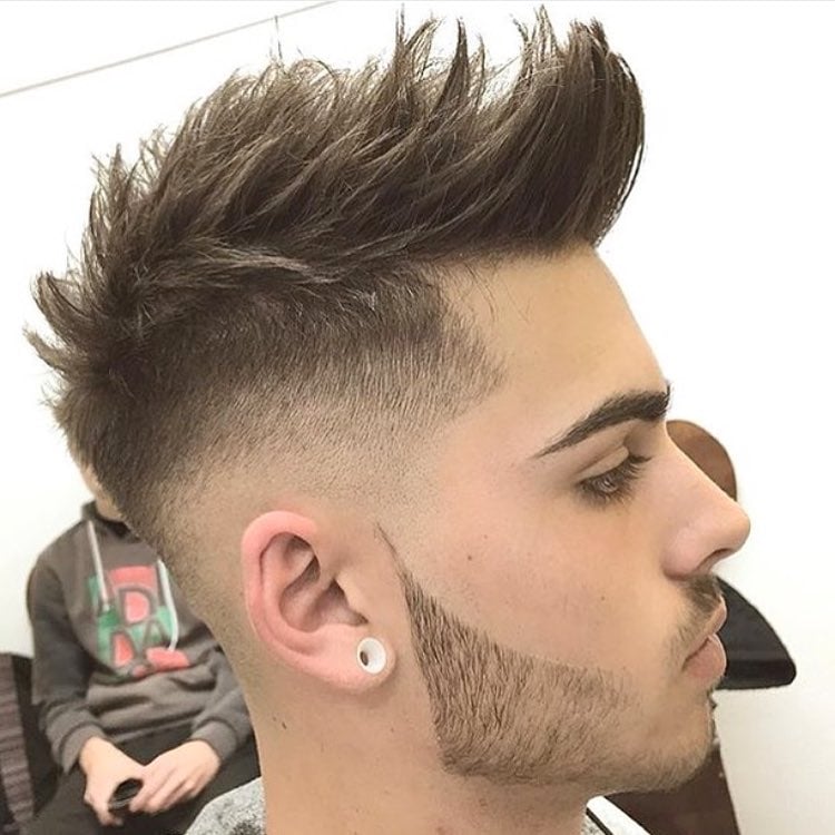 spiky hair quiff