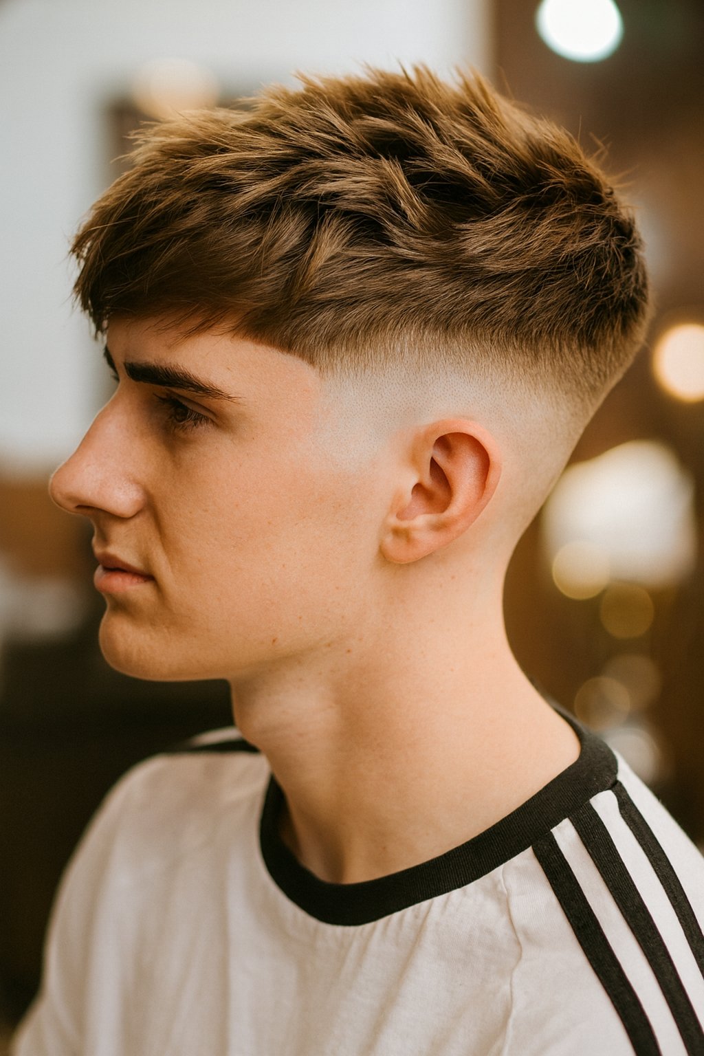 textured hair with fade