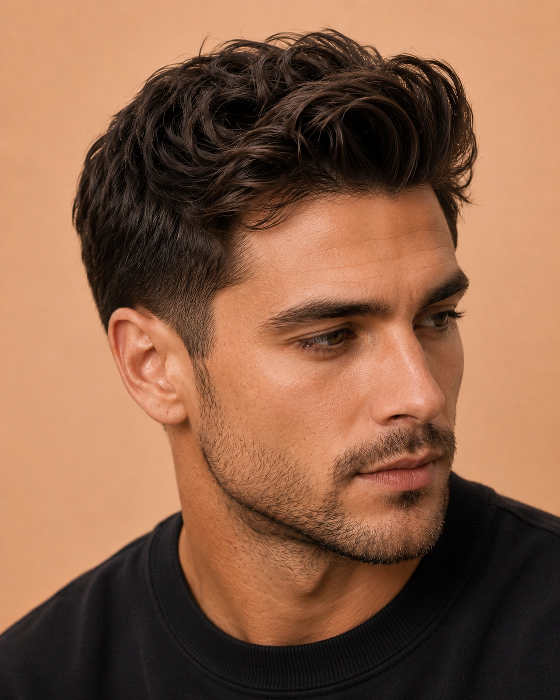 textured quiff hairstyle