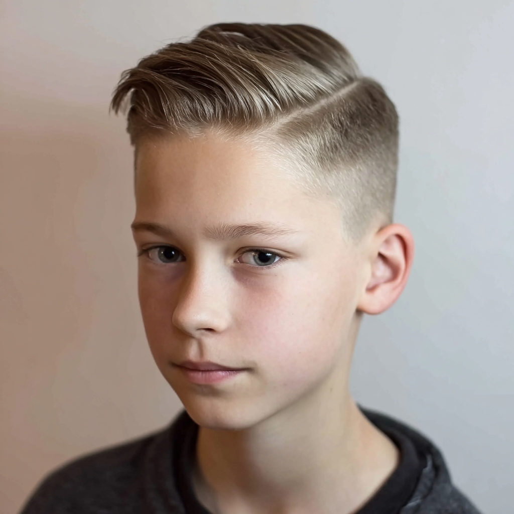 neat taper side part back to school