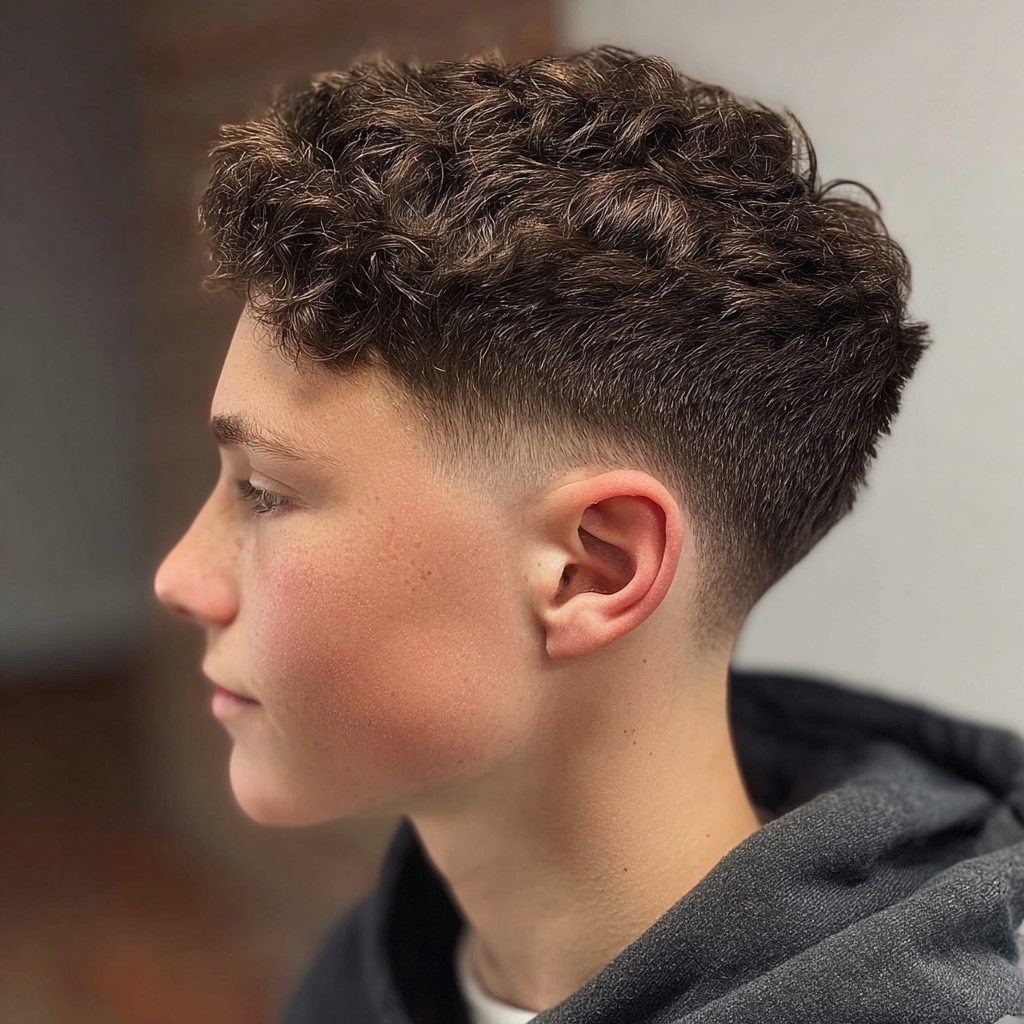 blowout low taper fade haircut