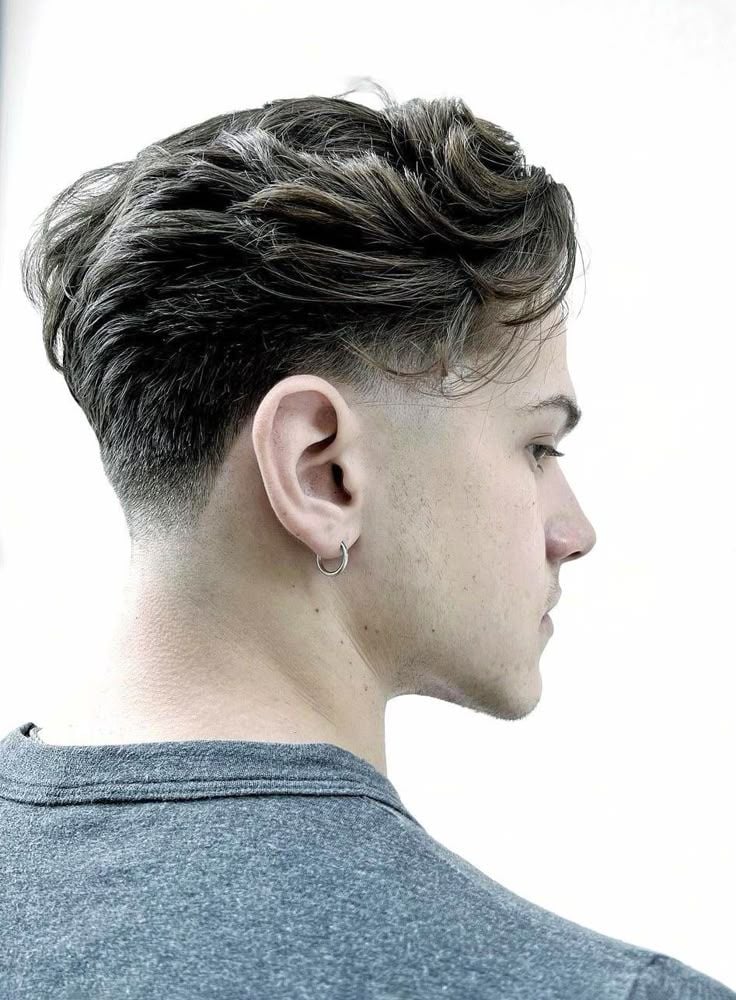 side part low taper fade
