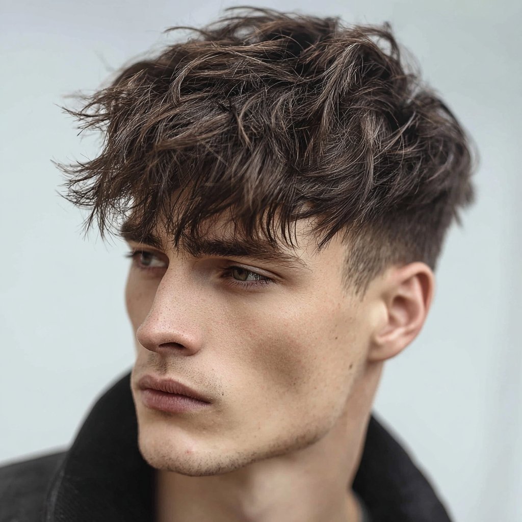 messy mens haircut