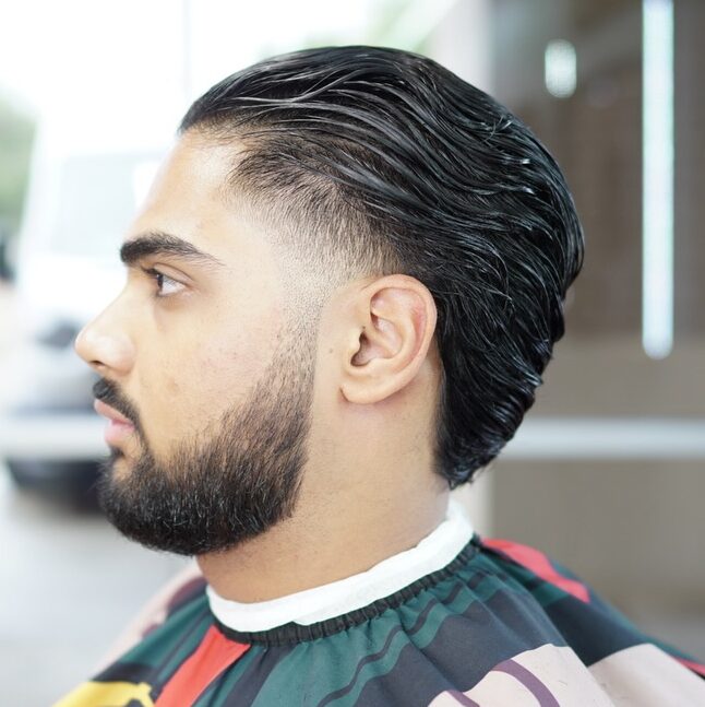 long hair tapered sides