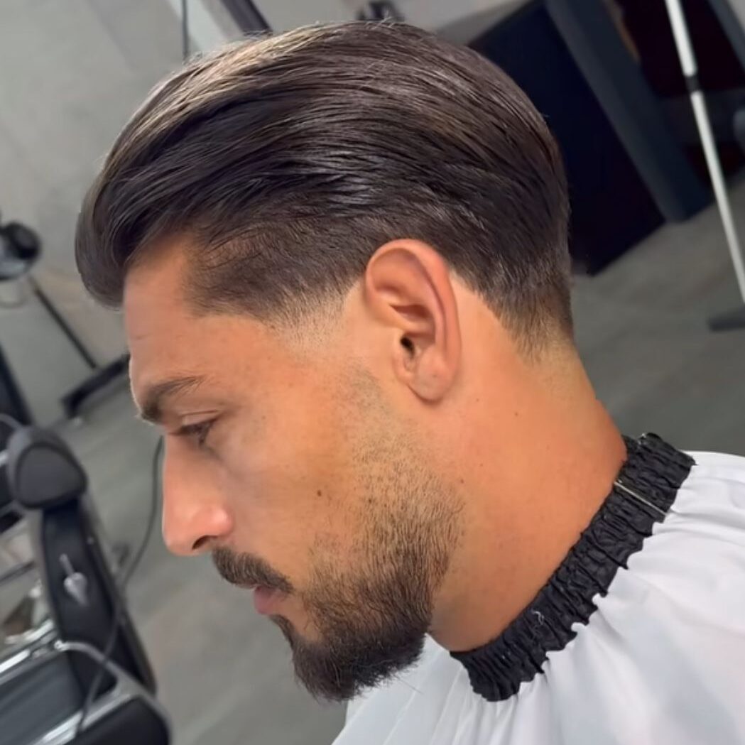slick back with taper