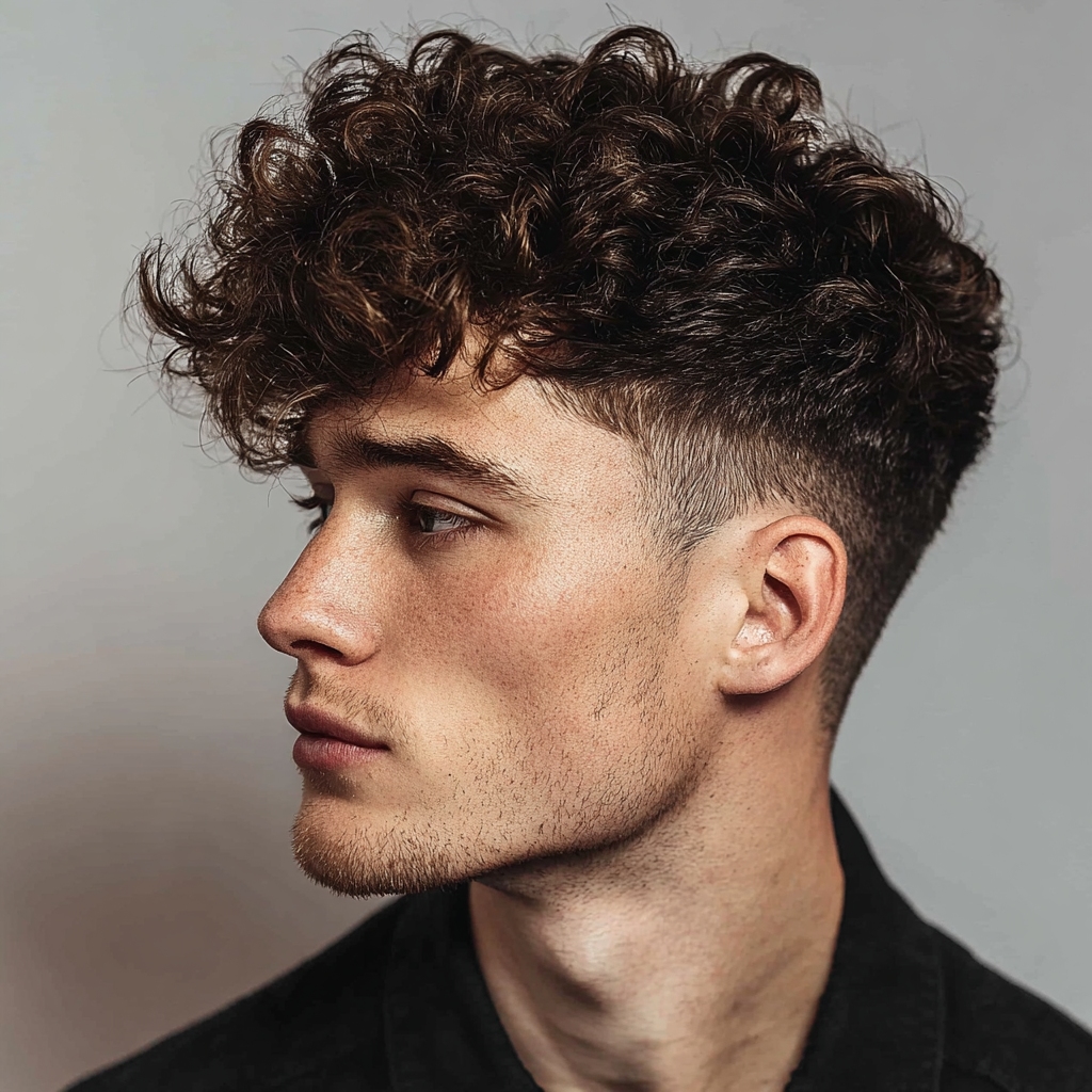 textured fringe curly hair