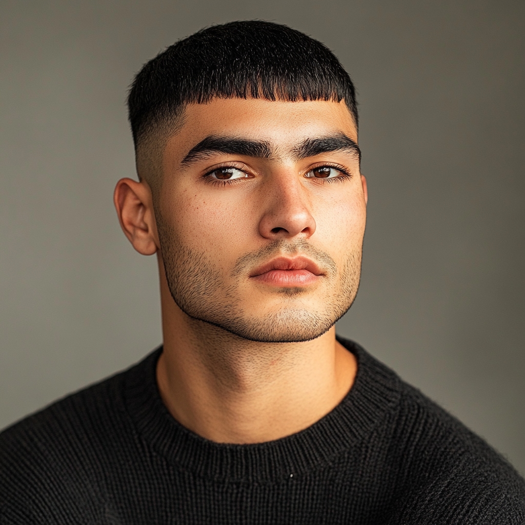 Caesar Cut with Fade