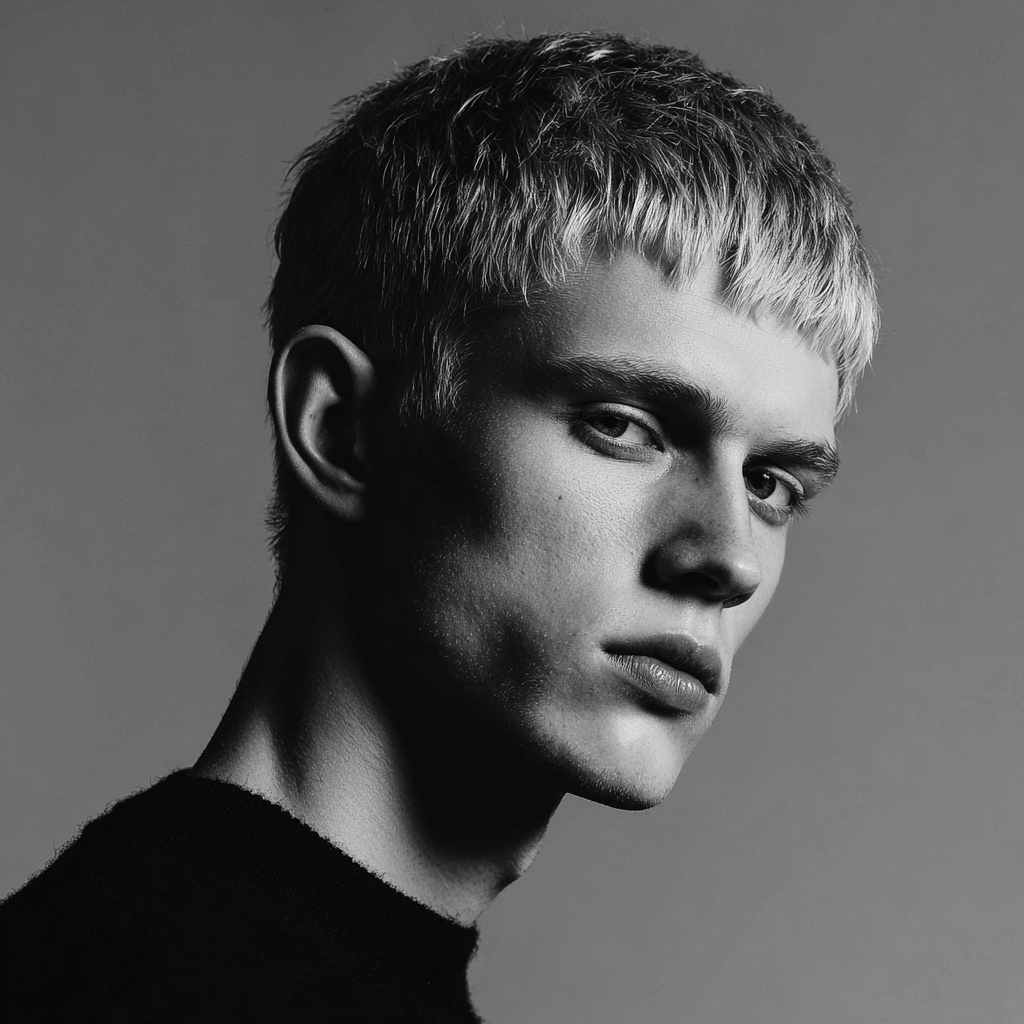 a guy with a short textured fringe