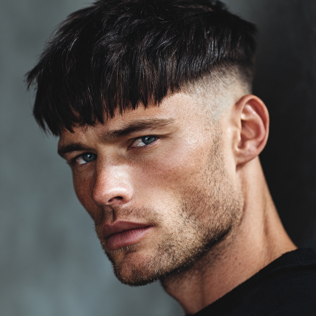 sharp undercut with fringe