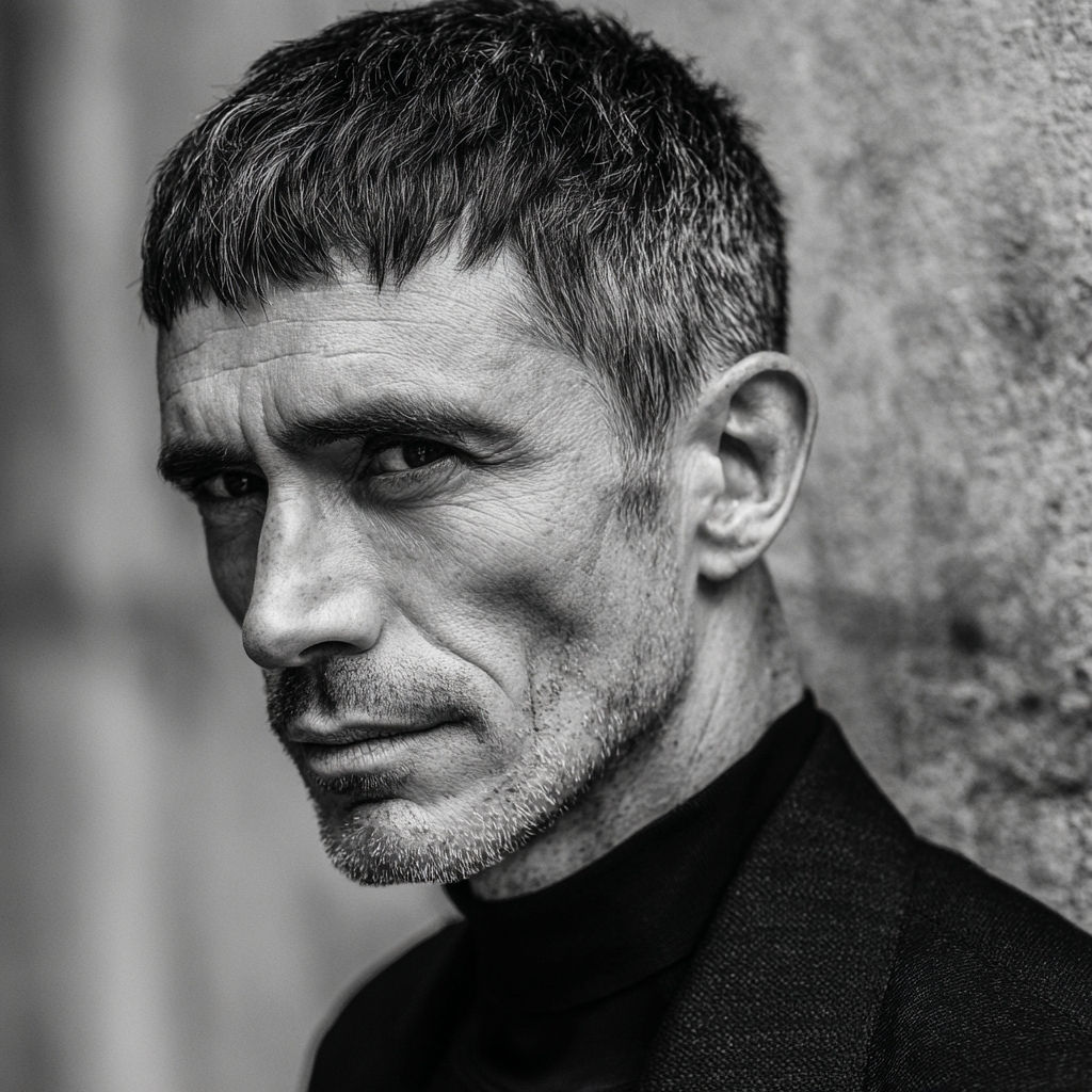 a matured men with a textured fringe