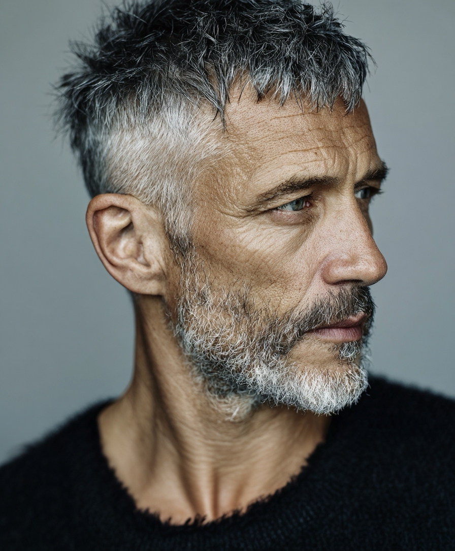 Receding Hairline Haircuts for Men Over 50